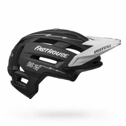 BELL SUPER AIR SPHERICAL 18 BELL SUPER AIR SPHERICAL -BICICLETAS Tienda de ventas bell super air r spherical mountain bike helmet fasthouse matte black white no chinbar right