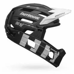 BELL SUPER AIR SPHERICAL 15 BELL SUPER AIR SPHERICAL -BICICLETAS Tienda de ventas bell super air r spherical mountain bike helmet fasthouse matte black white right