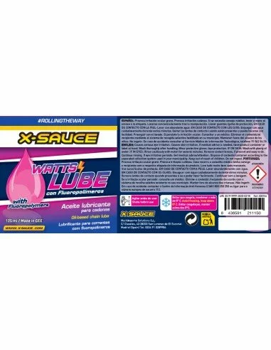 LUBRICANTE PARA CADENAS WATTS LUBE X-SAUCE 125ML 4 LUBRICANTE PARA CADENAS WATTS LUBE X-SAUCE 125ML - Imagen 2